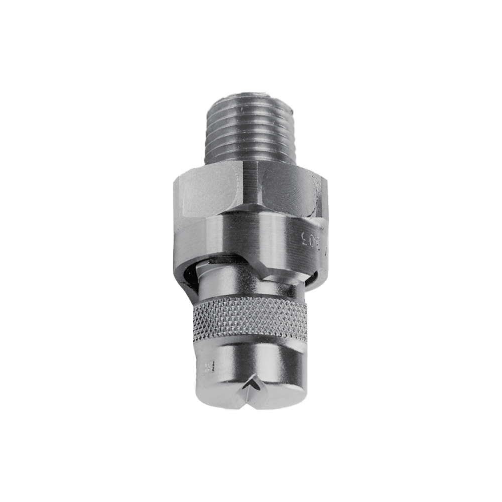 The EZFF flat fan nozzle consists of the EZ quick-coupling and an FF spray tip. The quick- coupling makes it possible to change nozzles without tools in seconds.